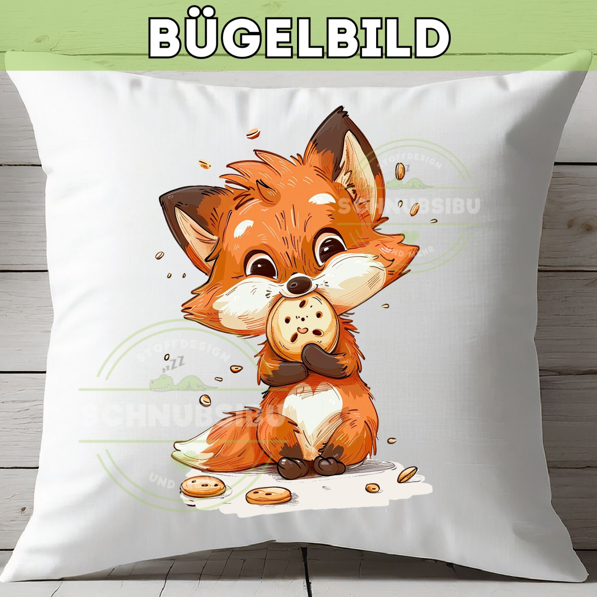 Bügelbild Cookie Fox